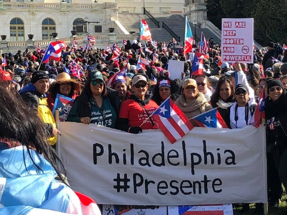 #1 Women's Unity March, Philadelphia - Lamberty on left w black clothes & sunglasses